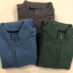 Set of 3 Men’s XL Tall 3/4 zippered pullover